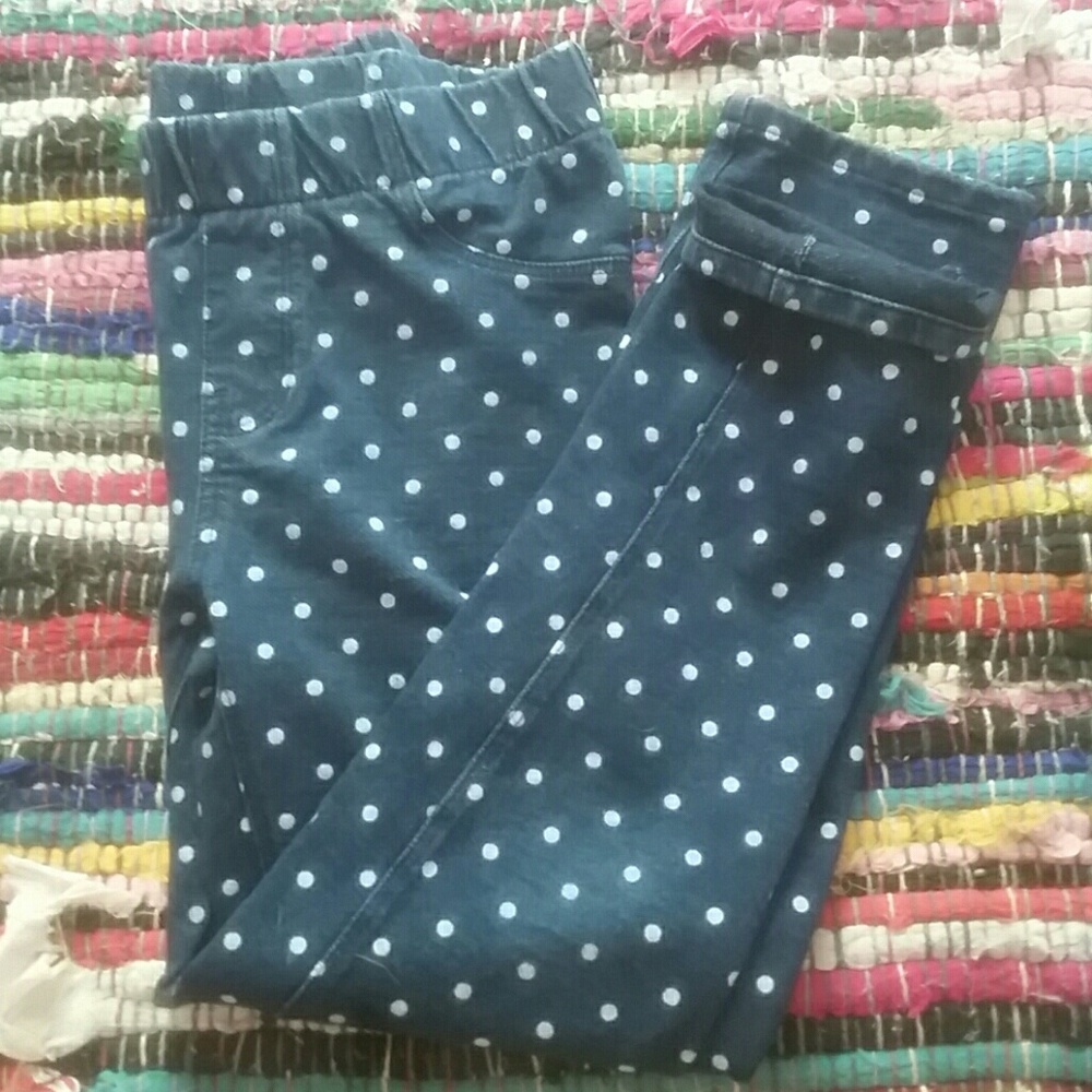 OshKosh|girls|jeans|size 7|polka-dots